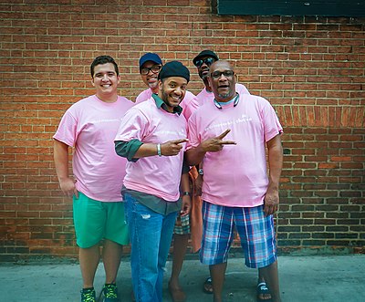 Black gay men at Baltimore Pride, June 2017.