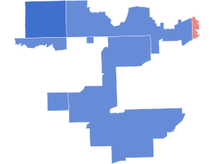 2018 and 2020 Congressional election in Illinois' 11th district by county.svg