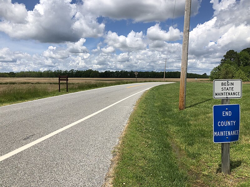 File:2020-05-23 13 07 09 View north at the south end of Maryland State Route 243 (Newtowne Neck Road) in Compton, St. Mary's County, Maryland.jpg