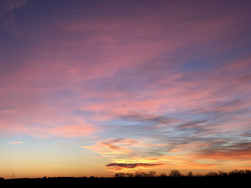 File:2022-01-15 07 16 46 Cirrus clouds just before sunrise in the Dulles section of Sterling, Loudoun County, Virginia.jpg