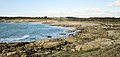 La Plage du Courégant vue depuis le sentier littoral GR 34 menant à la Pointe du Castel.