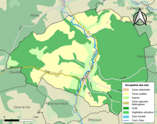 Mappa a colori che mostra l'uso del suolo.