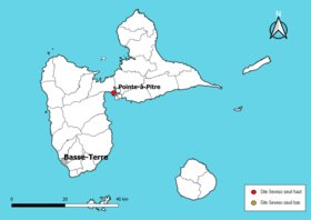 Mapa de municipios con emplazamientos Seveso