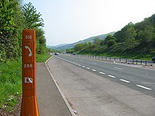 The A449 on the outskirts of Newport. A449 road.jpg