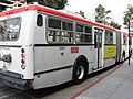 One of New Flyer's first articulated trolleybus in San Francisco's Muni #49.