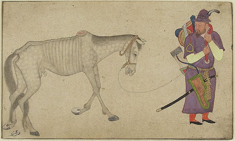 File:A Turkman Warrior Leading an Emaciated Horse.jpg