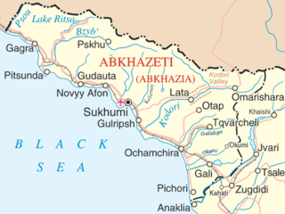 Localització de l'RSSA d'Abkhàzia a l'antiga URSS