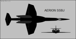Aerion SSBJ cu două vizualizări silhouette.png