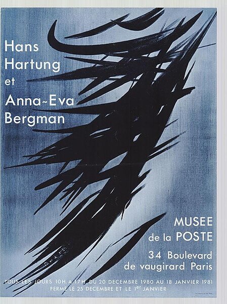 File:Affiche de l'exposition temporaire de Hans Hartung et Anna-Eva Bergman au Musée de la Poste (1980-1981).jpg