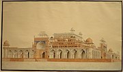 Akbar's Tomb at Sikandra by Sheikh Latif, c. 1810-1820, watercolor .JPG