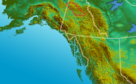 Mappa di localizzazione dei monti Ogilvie.