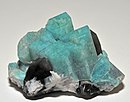 Amazonite crystal on smoky quartz, from Pikes Peak, El Paso County, Colorado