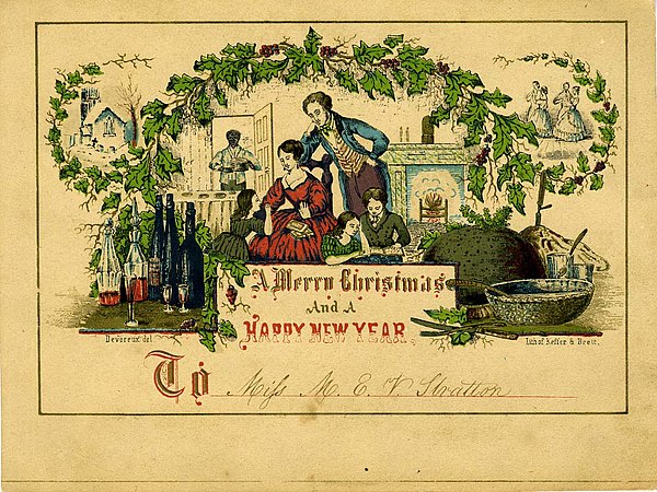 A 19th-century American Christmas card