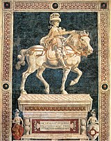 Андреа дель Кастаньо. Монумент Никколо да Толентино. 1456. Фреска