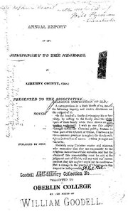 Thumbnail for File:Annual report of the missionary to the negroes of Liberty County, (Ga.) - presented to the Association, November 1833. (IA ASPC0005079800).pdf