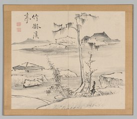 Double Album of Landscape Studies after Ikeno Taiga, Volume 2 (leaf 24)
