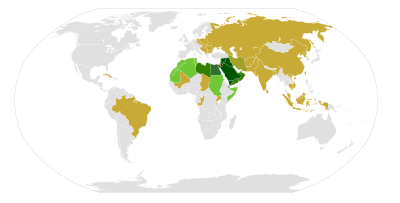 Countries that participated in the Arab League boycott of Israel up to 1987

.mw-parser-output .legend{page-break-inside:avoid;break-inside:avoid-column}.mw-parser-output .legend-color{display:inline-block;min-width:1.25em;height:1.25em;line-height:1.25;margin:1px 0;text-align:center;border:1px solid black;background-color:transparent;color:black}.mw-parser-output .legend-text{}
Full boycott since 1948
Joined full boycott later
Only primary boycott
Non-member states of Arab League participating in certain years
Israel (target of boycott) Arab Boycott map.svg