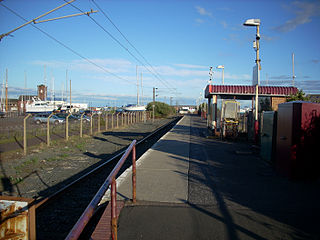 <span class="mw-page-title-main">Ardrossan Harbour railway station</span> Railway station in North Ayrshire, Scotland