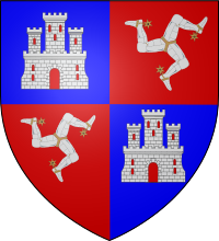 The coat of arms of MacLeod of MacLeod, chief of Clan MacLeod.