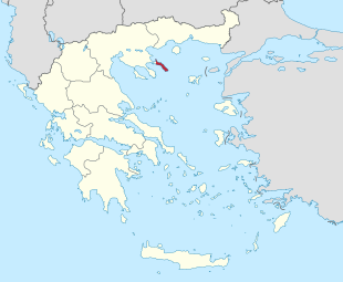 Lage der Mönchsrepublik Athos in Griechenland