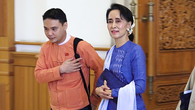 File:Aung San Suu Kyi with NLD people in Burmese Parliament.jpg