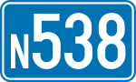 Miniatuur voor N538 (België)