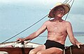 Balatonfüred, 50-es cirkáló a Yacht Clubnál. Dr. Tuss Miklós, 1928-as olimpikon. Fortepan 25767.jpg