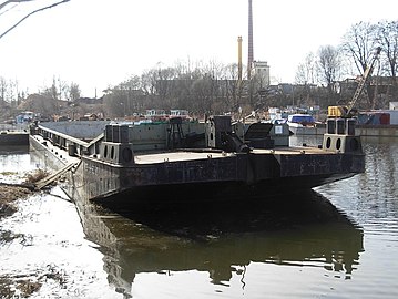 Barge of the company on the Brda