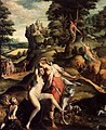 „Venera ir Adonis“ (apie 1587, Amsterdamo valstybinis muziejus)