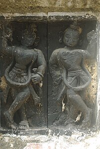 Basalt stone sculpture in Gobinda Jiu temple