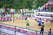 Deutsch: Beachhandball bei den Olympischen Jugendspielen 2018; Tag 6, 12. Oktober 2018; Jungen, Platzierungssspiel Ränge 5-6 – Thailand-Ungarn 0:2 English: Beach handball at the 2018 Summer Youth Olympics at 12 October 2018 – Boy's Placement Match 5-6 – Thailan-Hungary 0:2