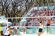 Deutsch: Beachvolleyball bei den Olympischen Jugendspielen 2018; Tag 8, 14. Oktober 2018; Mädchen, Achtelfinale – Mexiko-China 0:2 (15–21/16–21) English: Beach volleyball at the 2018 Summer Youth Olympics at 14 October 2018 – Girls Round of 16 – Mexico-China 0:2 (15–21/16–21)