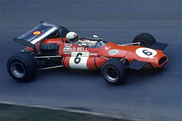 Derek Bell in the Wheatcroft Racing Brabham BT30 at the Nürburgring in 1970