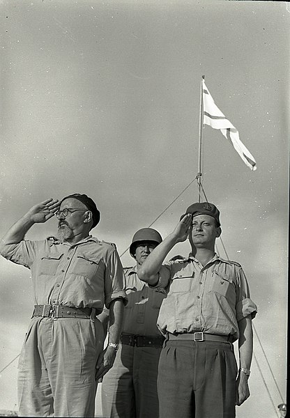 Sadeh (left) and Yigal Allon, 1948