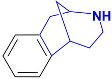 Morphan-ring (blue) in benzomorphan. Benzomorphan.svg
