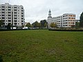 BPl Blickrichtung Petersburger Straße (südlich) mit eh. Rathaus