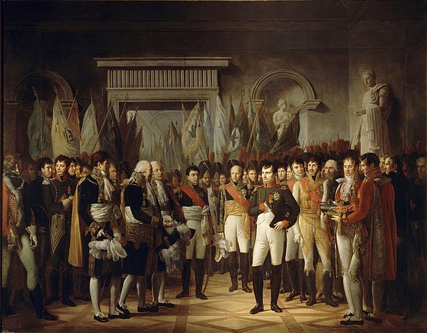 Napoleon receives the delegates of the Sénat conservateur at the Stadtschloss, Berlin, 19 November 1806 (painting by René Théodore Berthon, 1808).