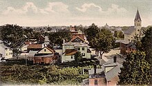 Bird's-eye view in 1906 Bird's-eye View, Epping, NH.jpg