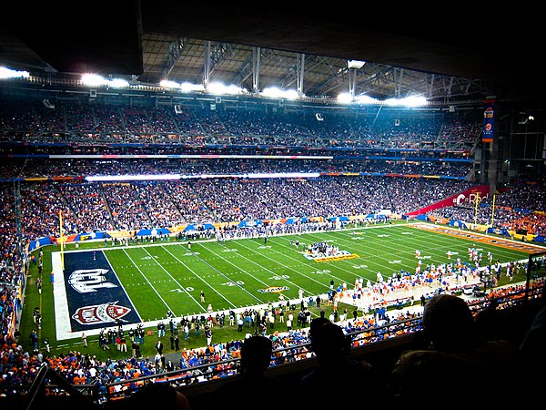 The 2010 Fiesta Bowl with Boise State against TCU