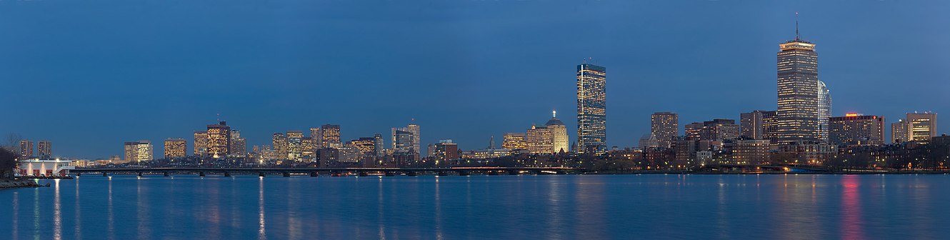 picture shows a panorama of Boston