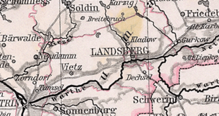 Warthe Landkreis Landsberg: Verwaltungsgeschichte, Einwohnerentwicklung, Landräte