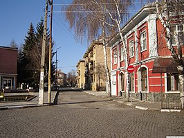 Straatbeeld in Breznik