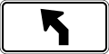 Shallow-angled left arrow (black)