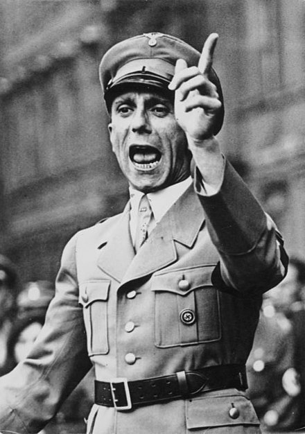 Nazi propaganda minister Joseph Goebbels, in Das Reich, explained Russian resistance in terms of a stubborn but bestial soul.[51] Russians were termed "Asiatic"[52] and the Red Army as "Asiatic Hordes".[53]