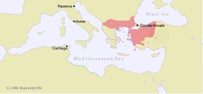 Η αυτοκρατορία της Νίκαιας το 1254, έτος θανάτου του Ιωάννη Γ'.