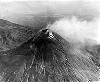 Vista del volcán en 1930.