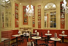 Viennese coffee house in Hotel Sacher Cafe Sacher, Hotel Sacher, Wien.JPG