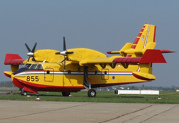 Canadair CL-415 firefighter at Zagreb Airport