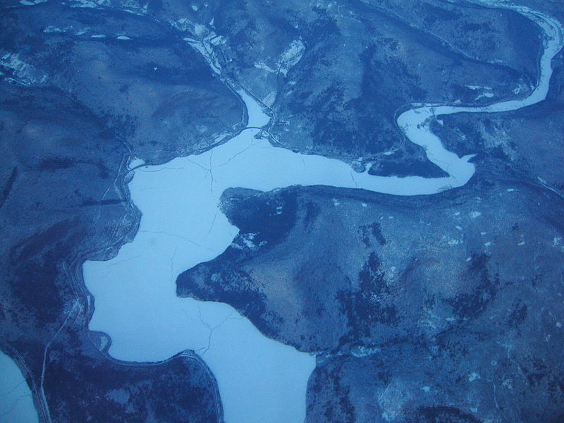 File:Cannonsville Reservoir from the air.jpg