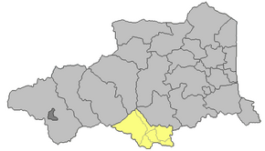 Kanton na mapě departementu Pyrénées-Orientales